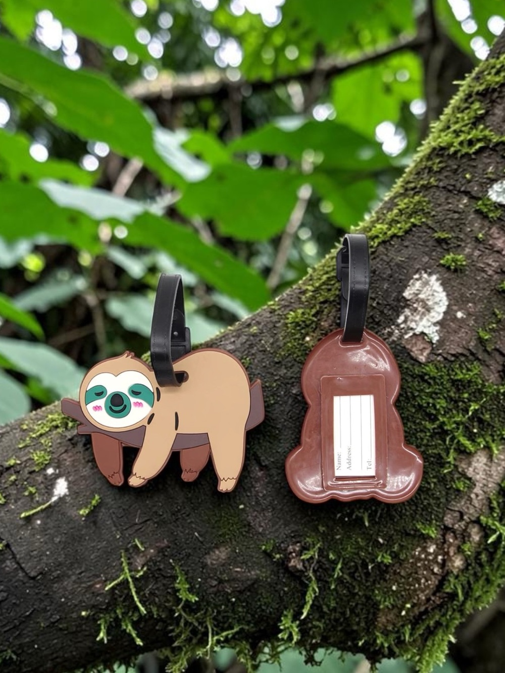 Sloth silicone luggage tags set of two 🆕 - Picture 3 of 10